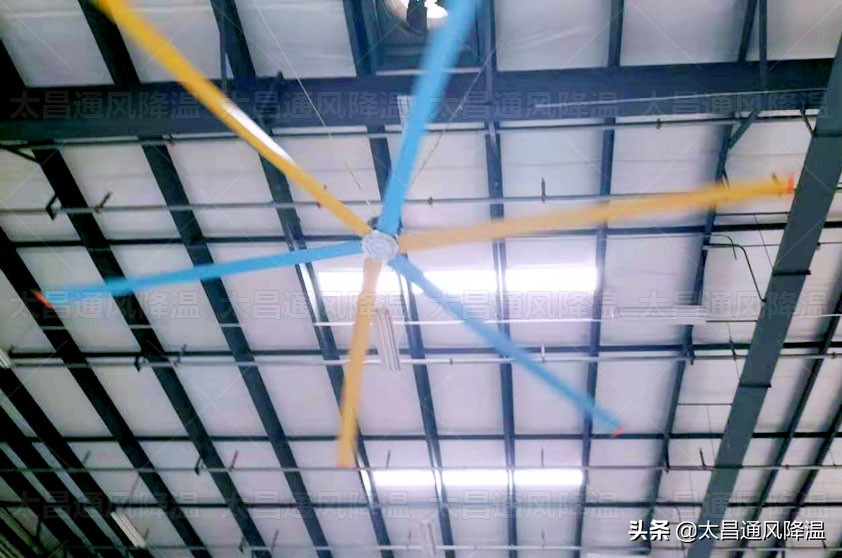 工字型钢结构厂房降温工业大风扇安装方案